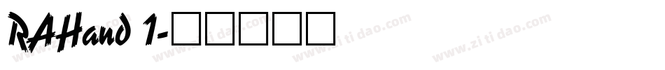 RAHand 1字体转换